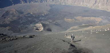 Fogo Pico Abstieg übers Lavafeld