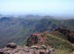Kapverdische Insel Santiago - Pico Atonia - Blick zum Radarberg Monte Txota