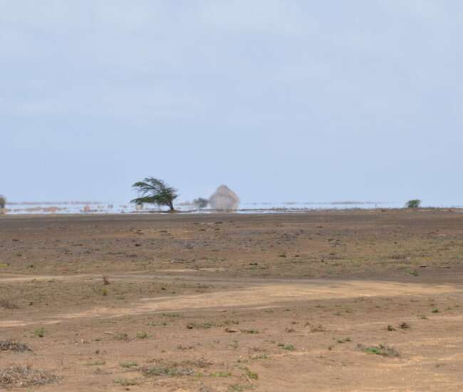 Kapverdische Badeinsel Sal - Fatamorgana auf der Fahrt nach Terra Boa