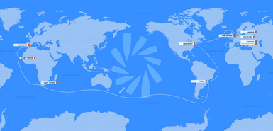 Übersichtskarte des Ocean Race 2022-2023