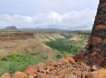 Trekking kapverdische Insel Santiago - von Cidade Velha nach Tarrafal. Blick in die Schlucht Ribeira Grande