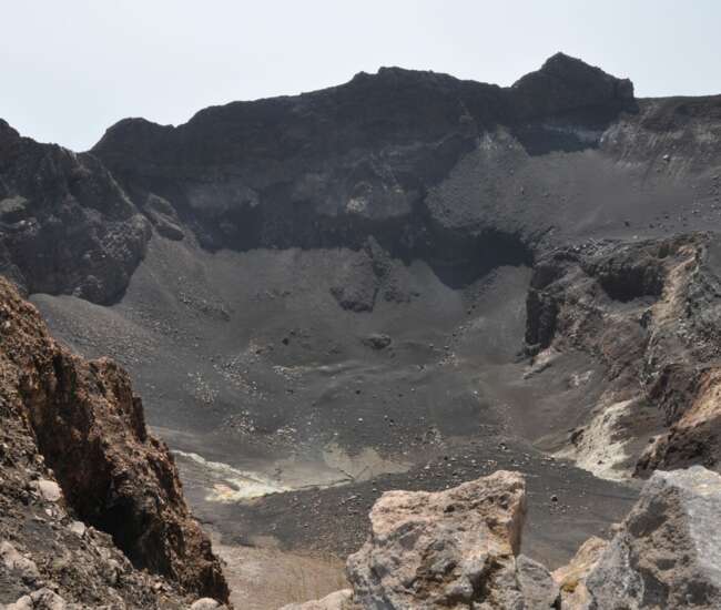 Blick in den Krater