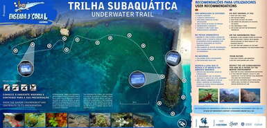 Flyer mit Informationen und Übersichtskarte des Unterwasserpfades