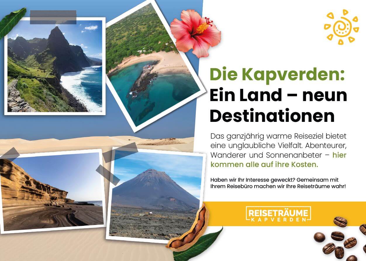 Werbeplakat Kapverdische Inseln Reiseträume Kapverden